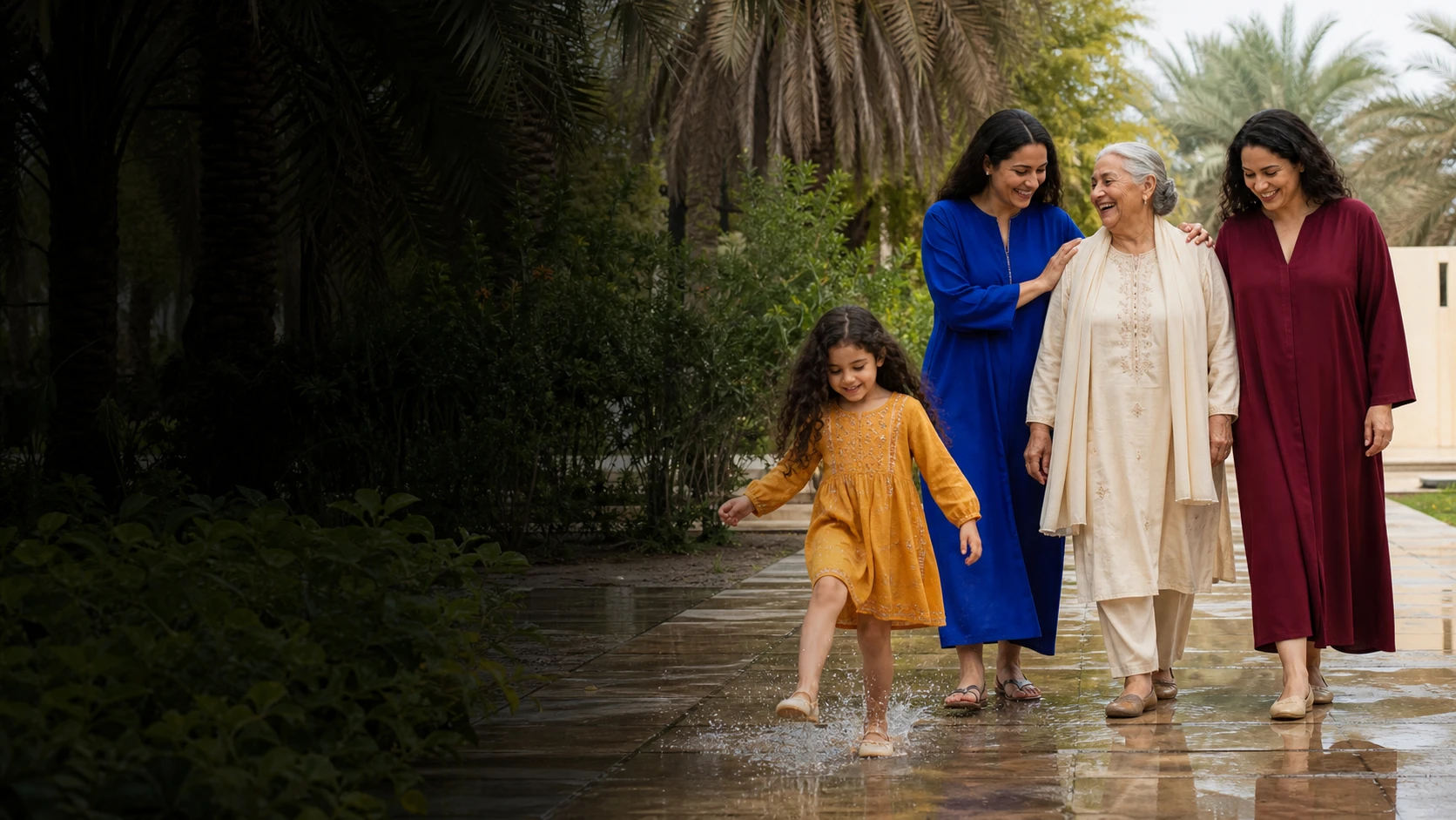 A family shares an unguarded laugh during an ordinary day together